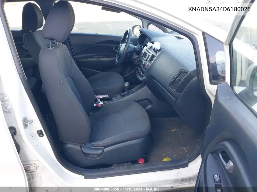 KNADN5A34D6180026 2013 Kia Rio Ex