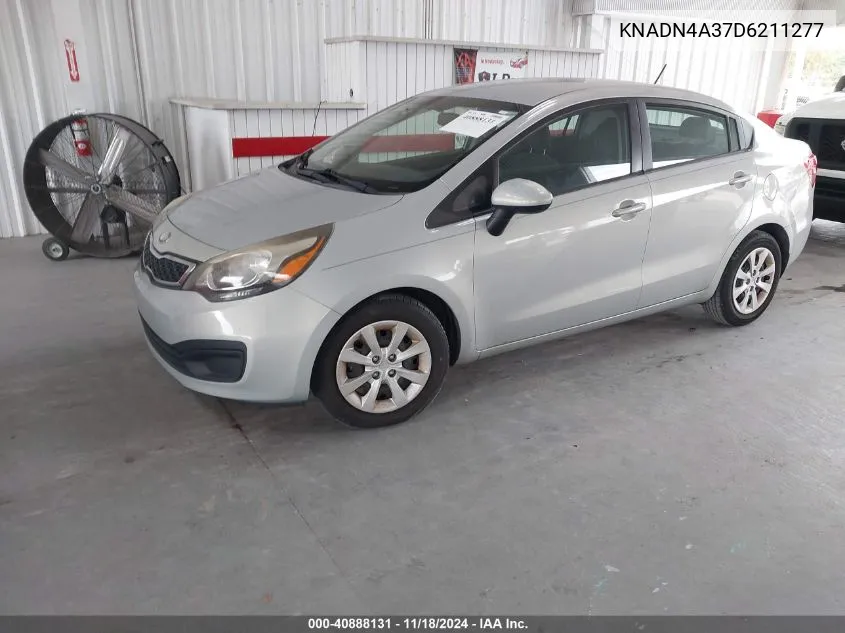 2013 Kia Rio Ex VIN: KNADN4A37D6211277 Lot: 40888131