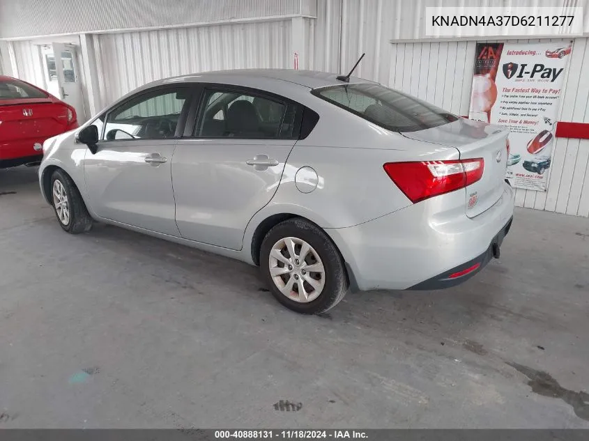 2013 Kia Rio Ex VIN: KNADN4A37D6211277 Lot: 40888131