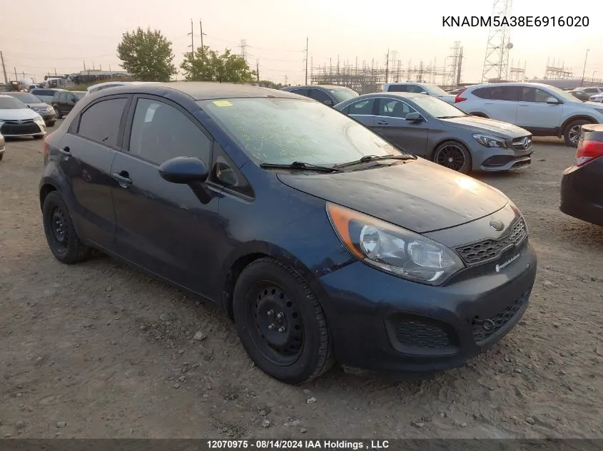 KNADM5A38E6916020 2014 Kia Rio Lx