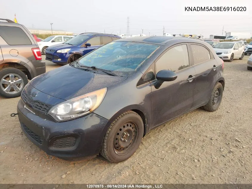 KNADM5A38E6916020 2014 Kia Rio Lx