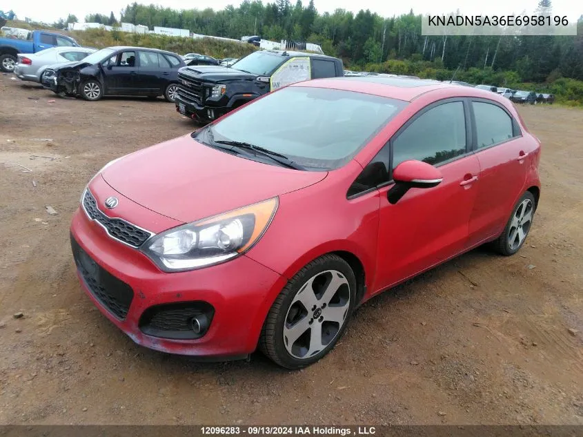 2014 Kia Rio VIN: KNADN5A36E6958196 Lot: 12096283