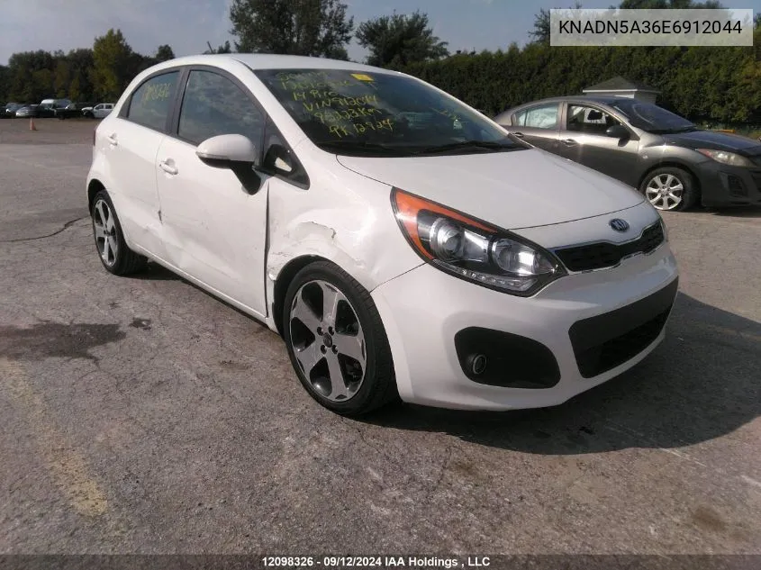 2014 Kia Rio VIN: KNADN5A36E6912044 Lot: 12098326