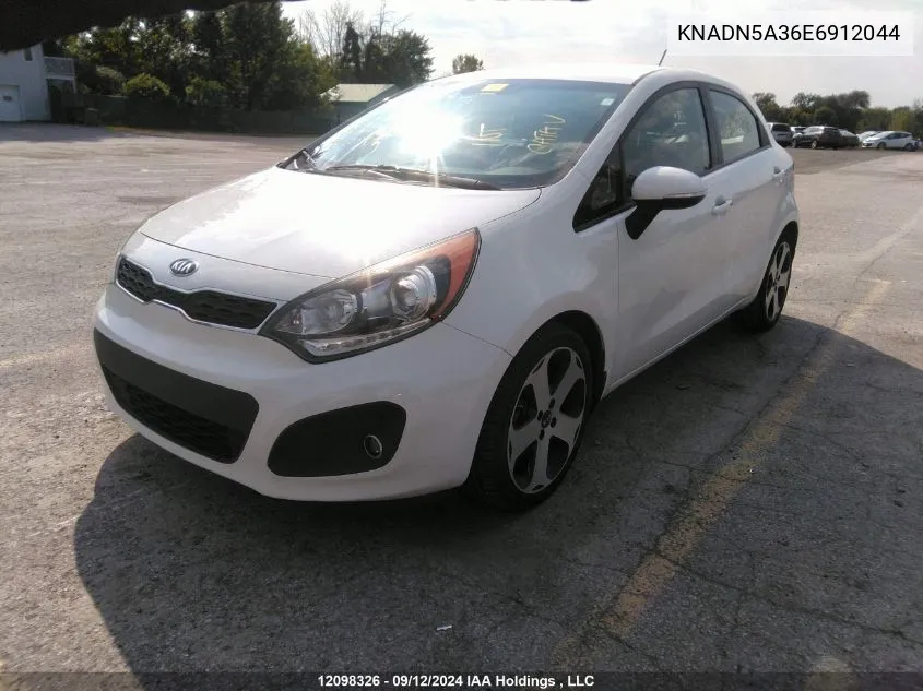 2014 Kia Rio VIN: KNADN5A36E6912044 Lot: 12098326