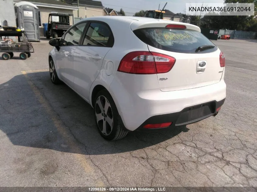 2014 Kia Rio VIN: KNADN5A36E6912044 Lot: 12098326