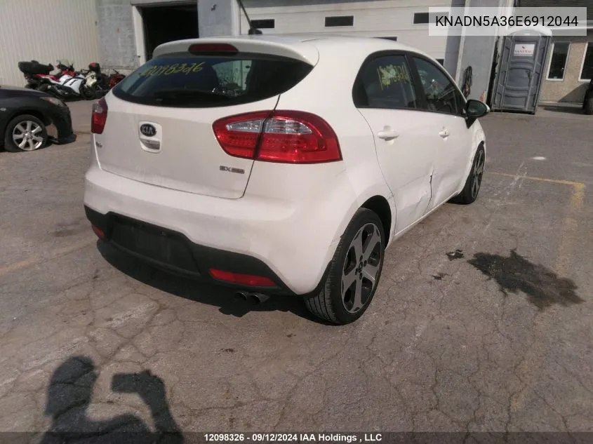 2014 Kia Rio VIN: KNADN5A36E6912044 Lot: 12098326