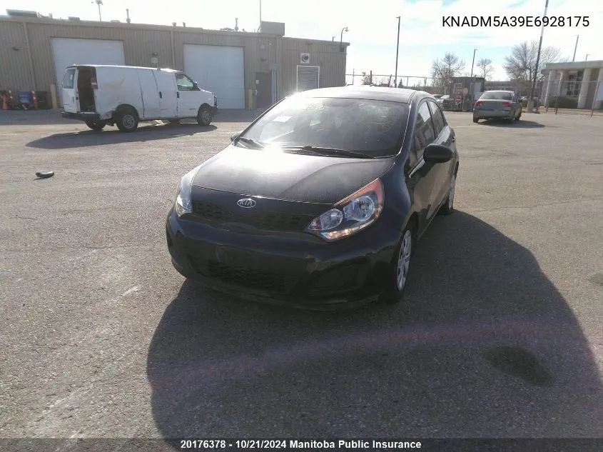 2014 Kia Rio 5 Lx VIN: KNADM5A39E6928175 Lot: 20176378