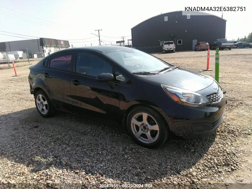 KNADM4A32E6382751 2014 Kia Rio Lx