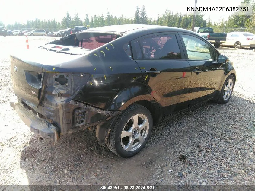 KNADM4A32E6382751 2014 Kia Rio Lx