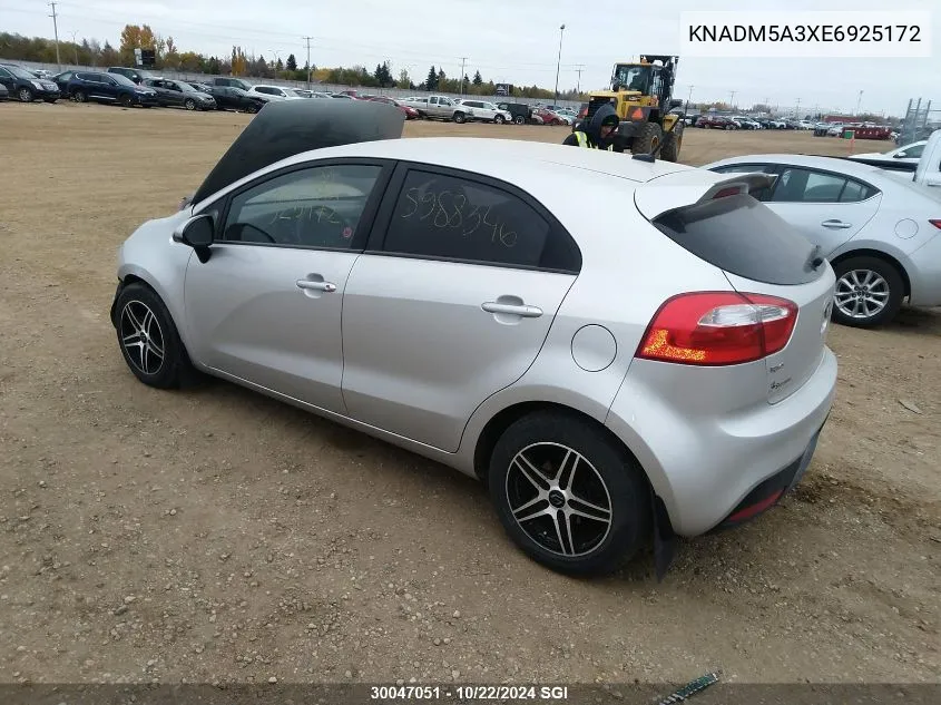 2014 Kia Rio Lx VIN: KNADM5A3XE6925172 Lot: 30047051