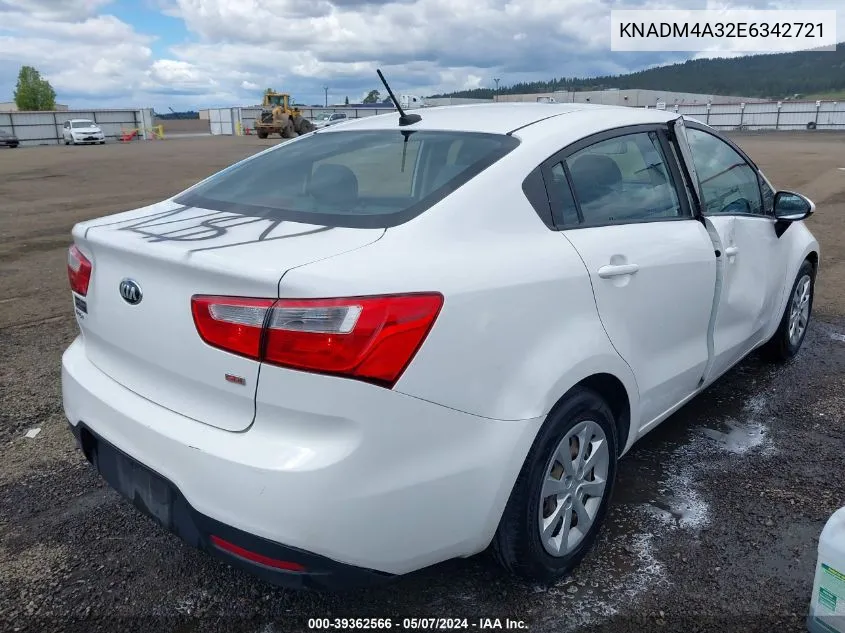 KNADM4A32E6342721 2014 Kia Rio Lx