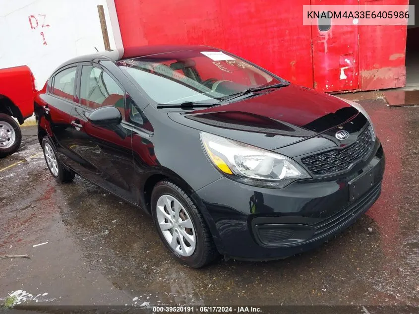 KNADM4A33E6405986 2014 Kia Rio Lx