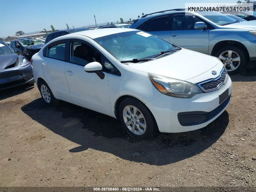 KNADN4A37E6341089 2014 Kia Rio Ex