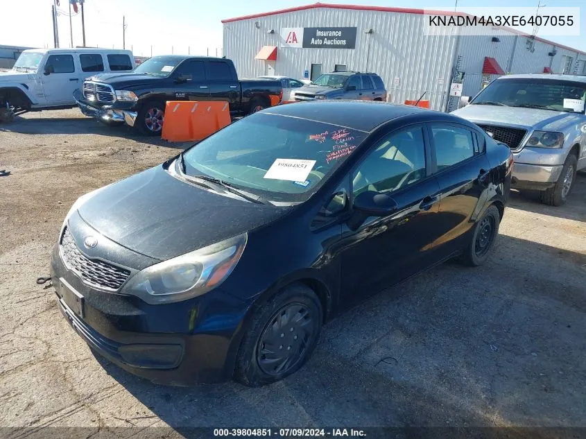 2014 Kia Rio Lx VIN: KNADM4A3XE6407055 Lot: 39804851