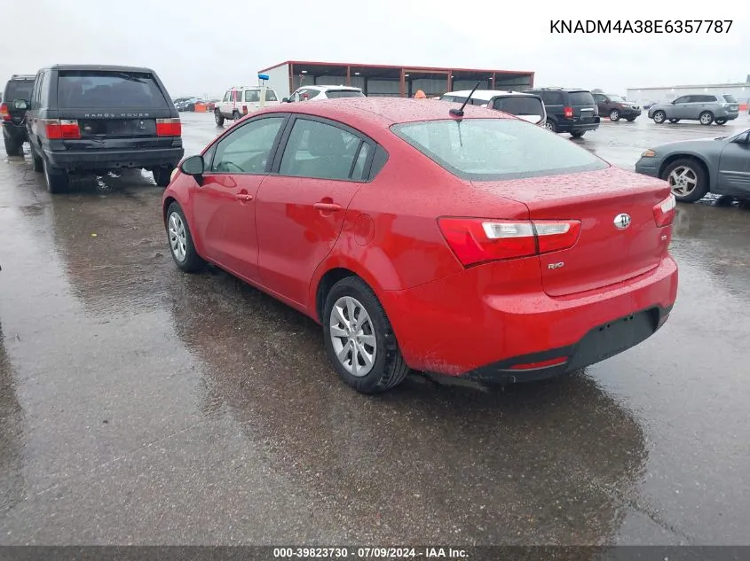 KNADM4A38E6357787 2014 Kia Rio Lx