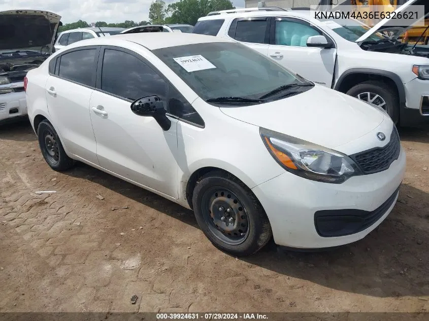 2014 Kia Rio Lx VIN: KNADM4A36E6326621 Lot: 39924631