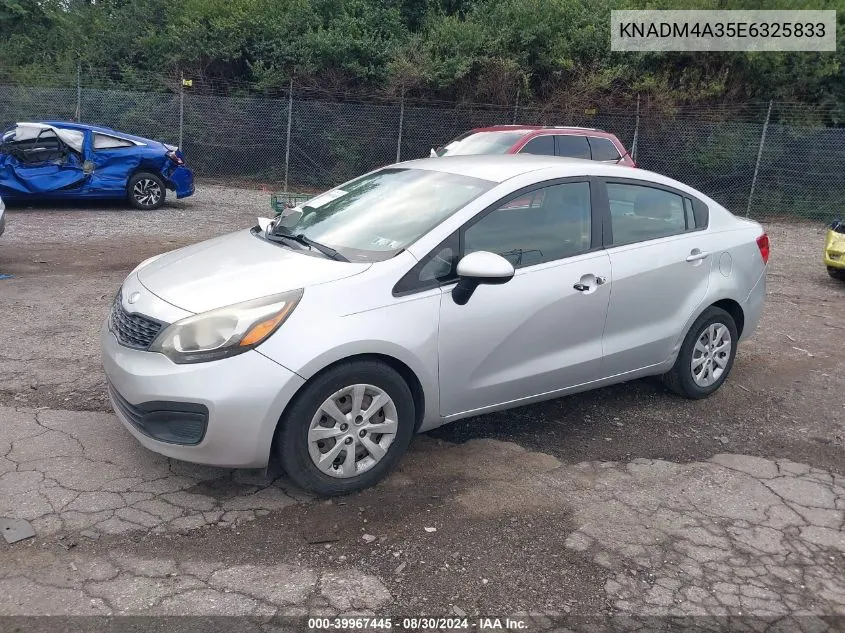 2014 Kia Rio Lx VIN: KNADM4A35E6325833 Lot: 39967445