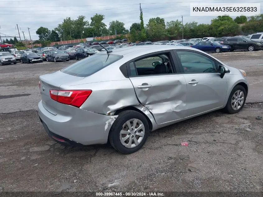 2014 Kia Rio Lx VIN: KNADM4A35E6325833 Lot: 39967445