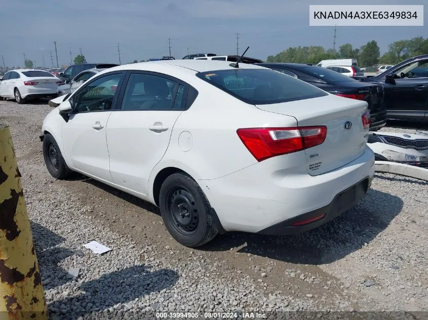 KNADN4A3XE6349834 2014 Kia Rio Ex