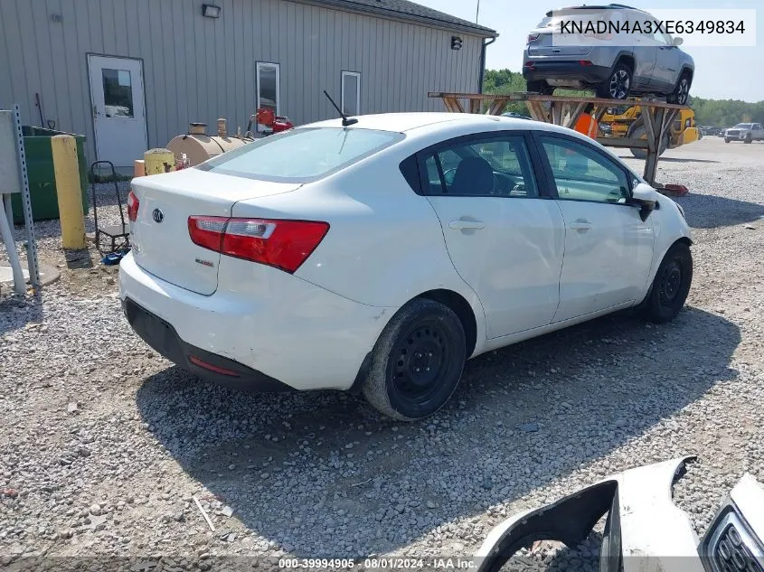 KNADN4A3XE6349834 2014 Kia Rio Ex