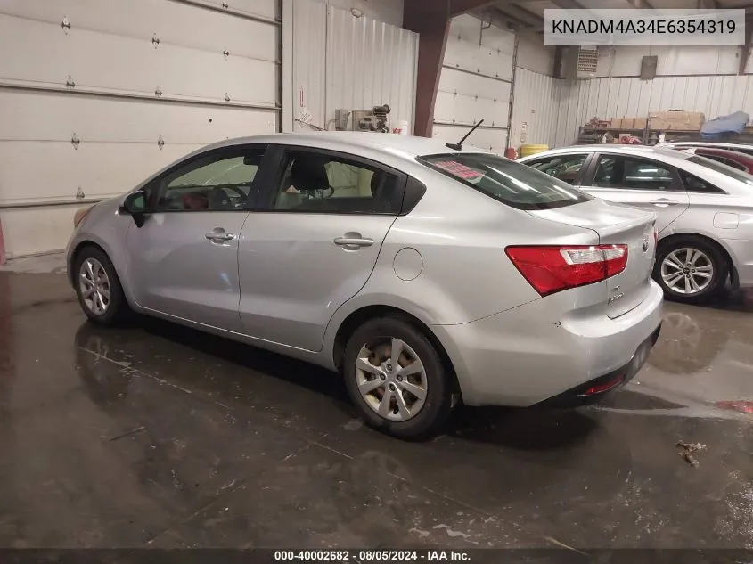 KNADM4A34E6354319 2014 Kia Rio Lx