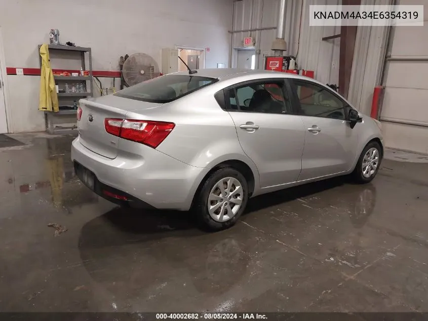 KNADM4A34E6354319 2014 Kia Rio Lx