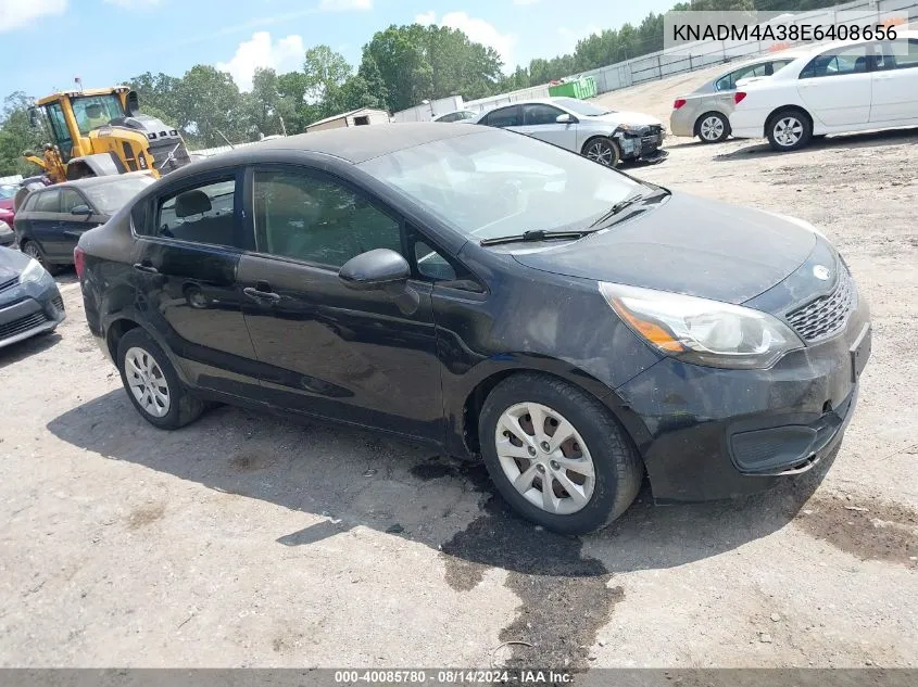 2014 Kia Rio Lx VIN: KNADM4A38E6408656 Lot: 40085780