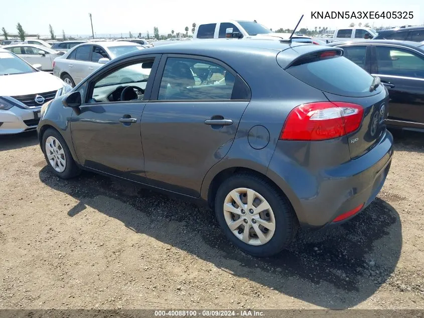 KNADN5A3XE6405325 2014 Kia Rio Ex