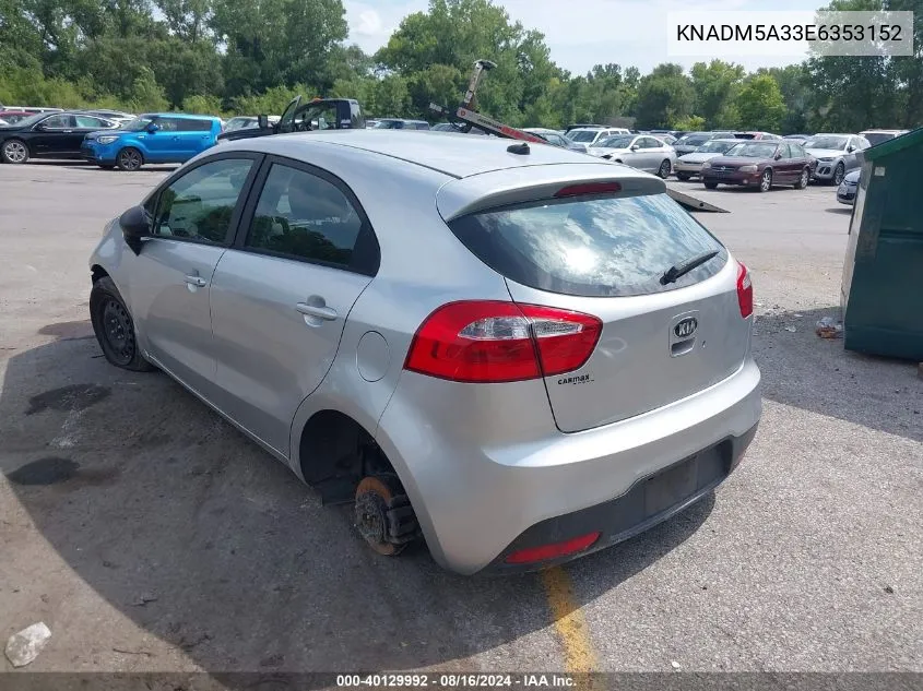 KNADM5A33E6353152 2014 Kia Rio Lx