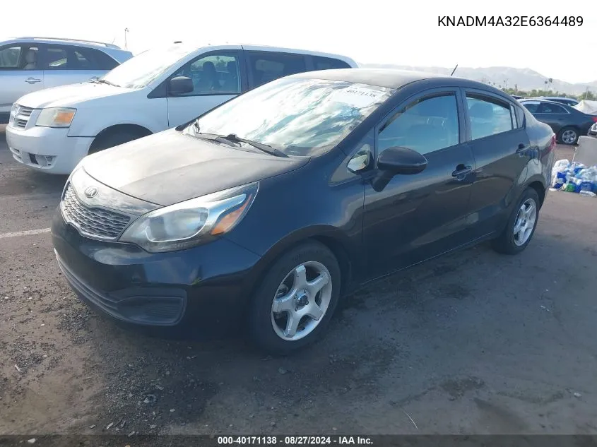 2014 Kia Rio Lx VIN: KNADM4A32E6364489 Lot: 40171138