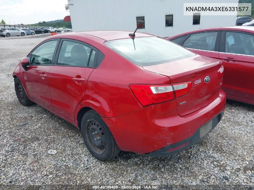 KNADM4A3XE6331577 2014 Kia Rio Lx