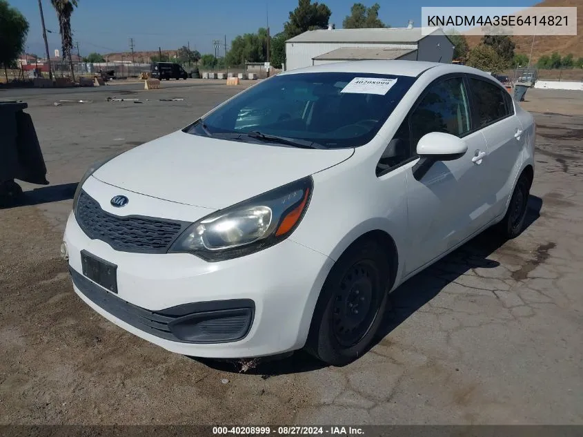 2014 Kia Rio Lx VIN: KNADM4A35E6414821 Lot: 40208999