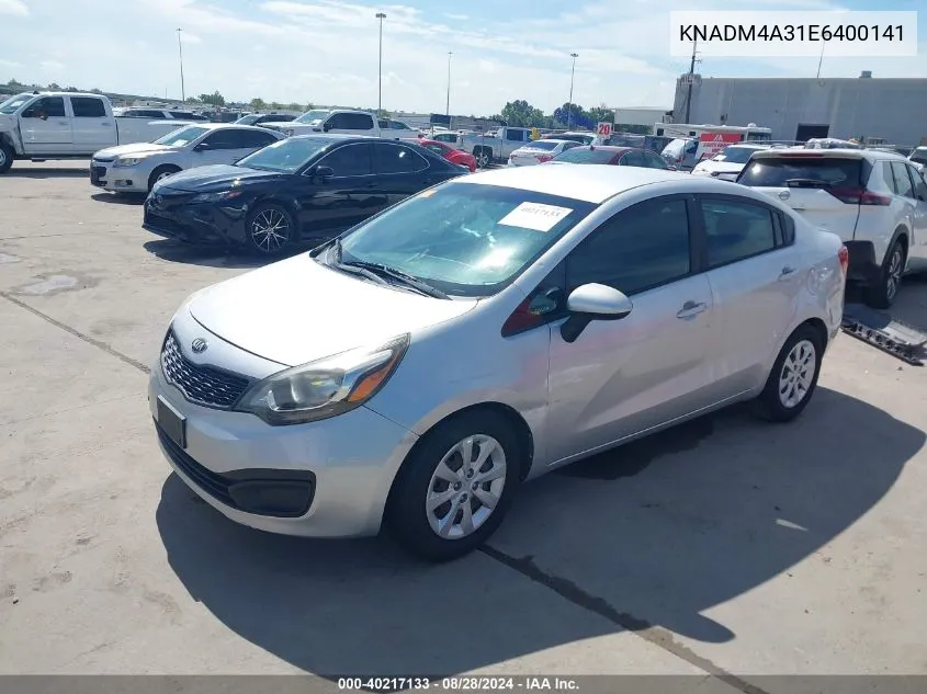 KNADM4A31E6400141 2014 Kia Rio Lx