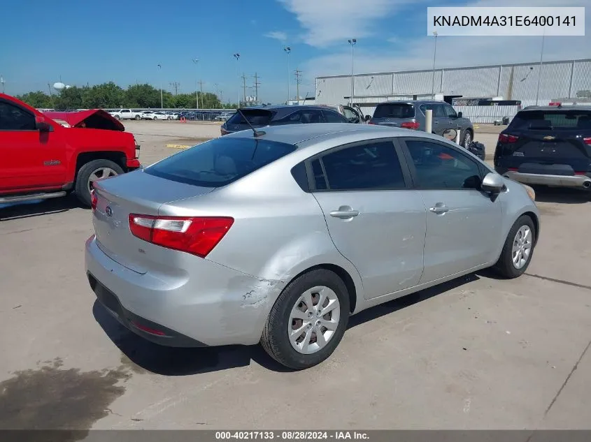 KNADM4A31E6400141 2014 Kia Rio Lx