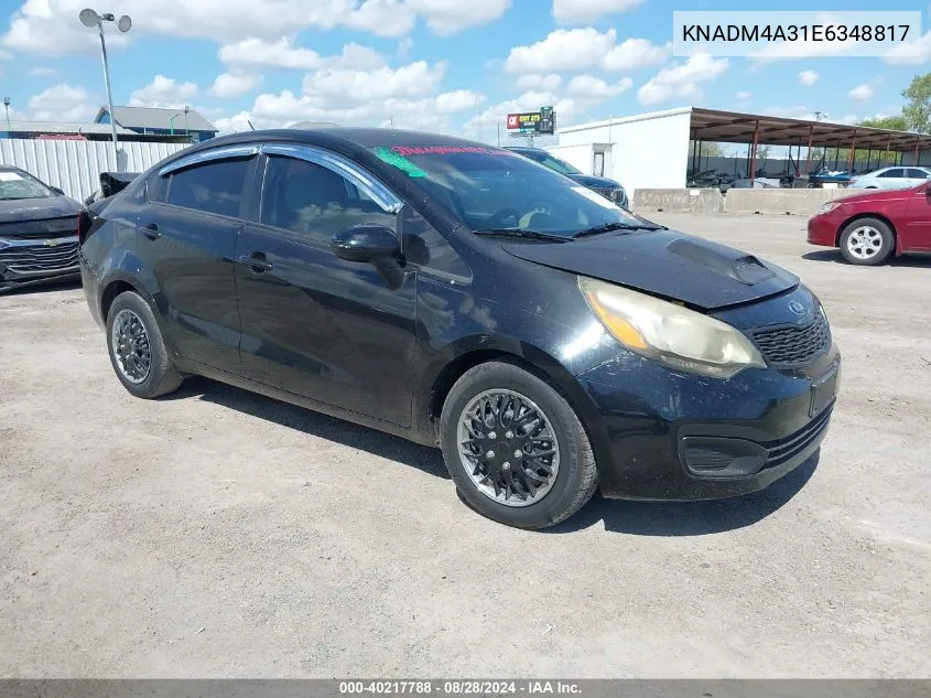 KNADM4A31E6348817 2014 Kia Rio Lx