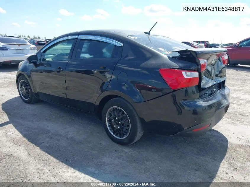 KNADM4A31E6348817 2014 Kia Rio Lx