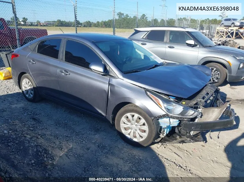 2014 Kia Rio Lx VIN: KNADM4A3XE6398048 Lot: 40239471