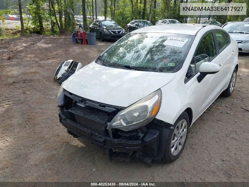 KNADM4A33E6417927 2014 Kia Rio Lx