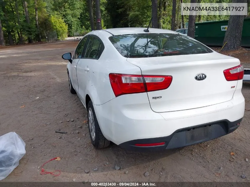 KNADM4A33E6417927 2014 Kia Rio Lx