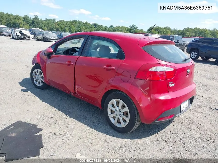 KNADM5A36E6369751 2014 Kia Rio Lx