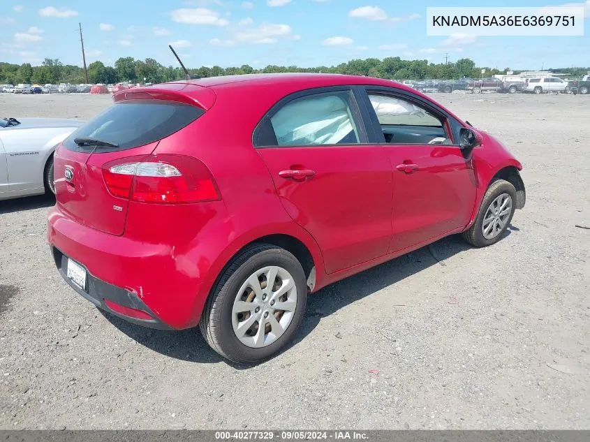 KNADM5A36E6369751 2014 Kia Rio Lx