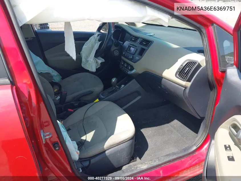 KNADM5A36E6369751 2014 Kia Rio Lx