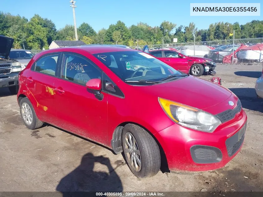 KNADM5A30E6355456 2014 Kia Rio Lx