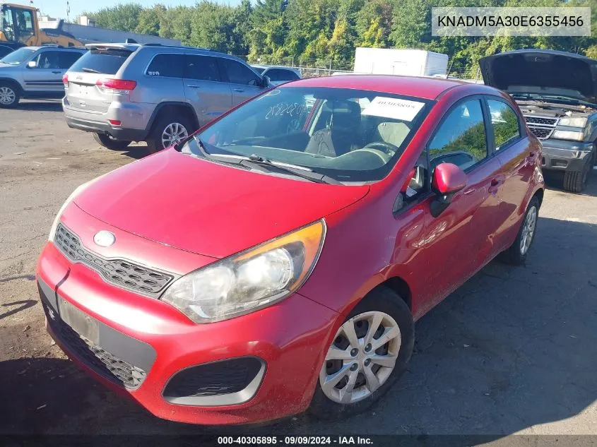 2014 Kia Rio Lx VIN: KNADM5A30E6355456 Lot: 40305895