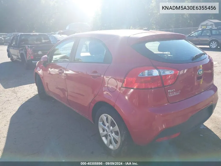 KNADM5A30E6355456 2014 Kia Rio Lx