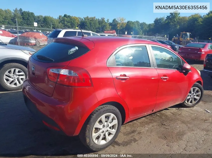 KNADM5A30E6355456 2014 Kia Rio Lx