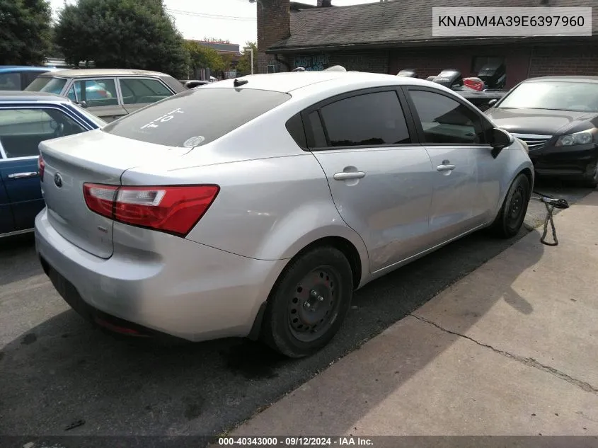 KNADM4A39E6397960 2014 Kia Rio Lx