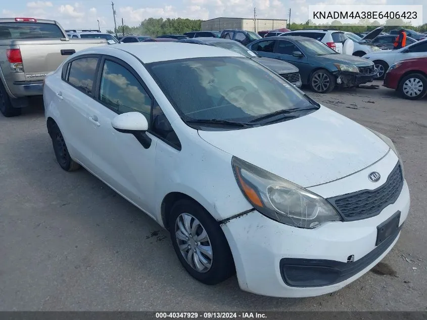 KNADM4A38E6406423 2014 Kia Rio Lx