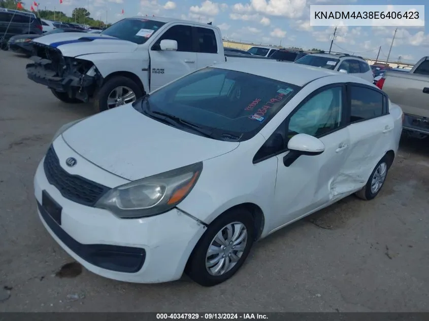 KNADM4A38E6406423 2014 Kia Rio Lx