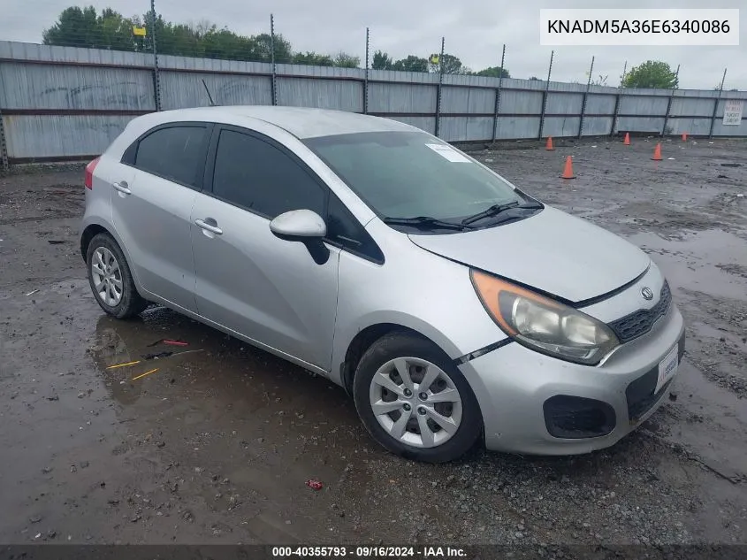 KNADM5A36E6340086 2014 Kia Rio Lx